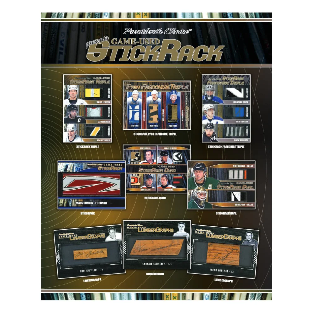 2020-21 President's Choice Game Used Stickrack Hockey Hobby Box - Image 2