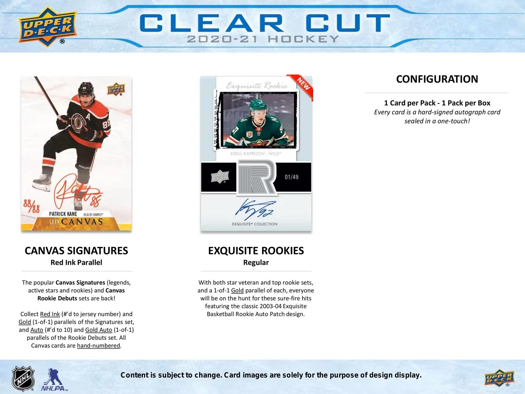 2020-21 Upper Deck Clear Cut Hockey Hobby Box - Image 5