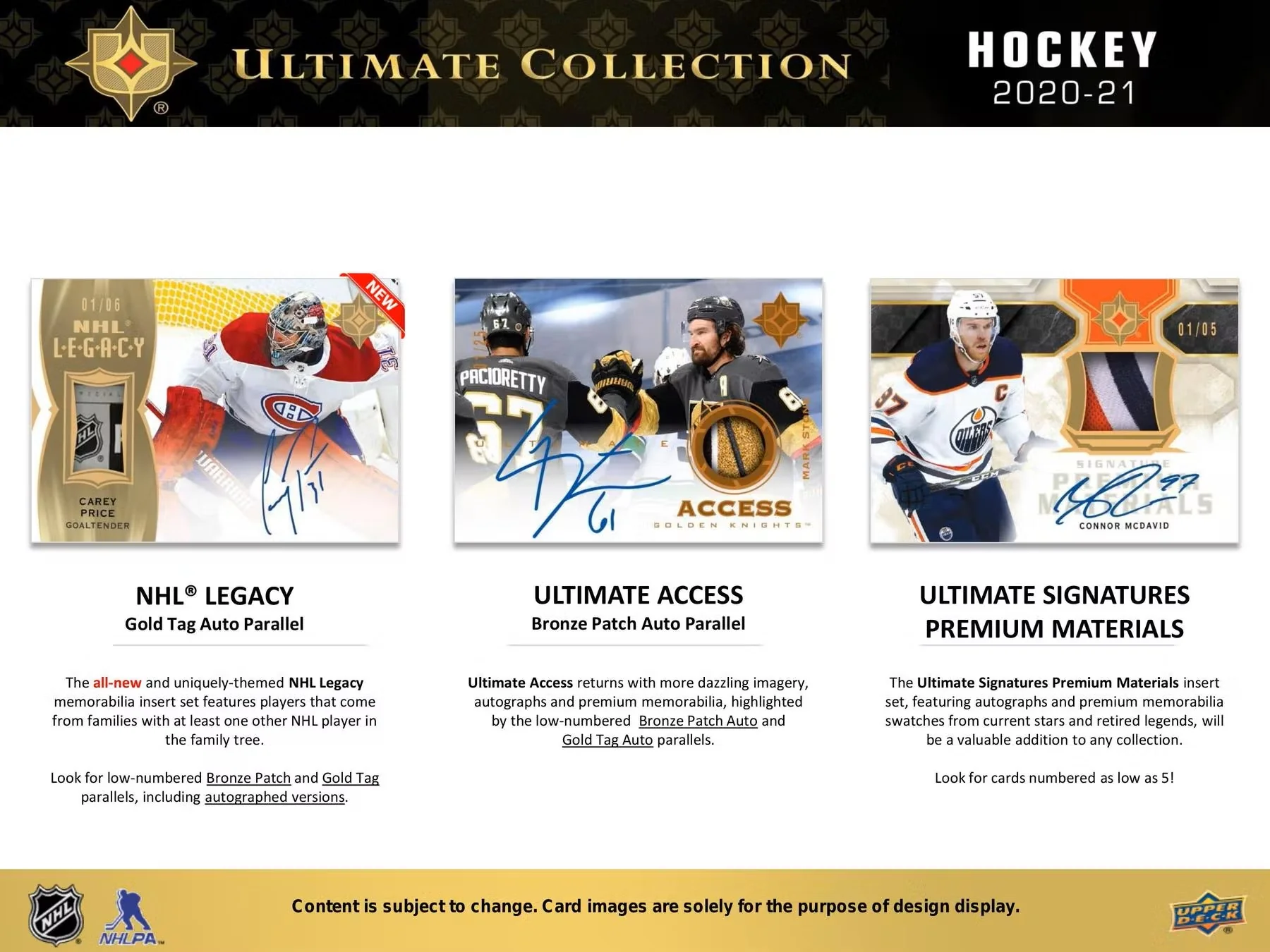 2020-21 Upper Deck Ultimate Collection Hockey Hobby Box - Image 3