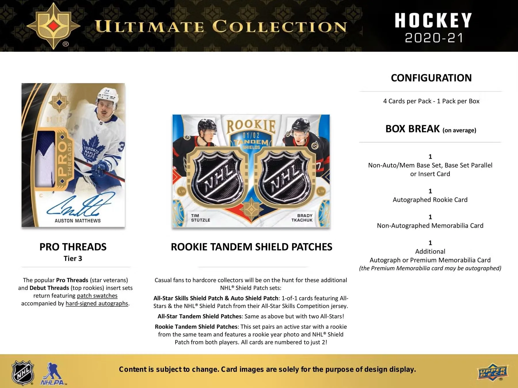 2020-21 Upper Deck Ultimate Collection Hockey Hobby Box - Image 4