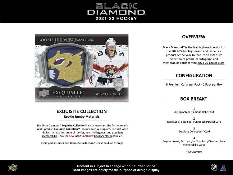 2021-22 Upper Deck Black Diamond Hockey Hobby Box - Image 6