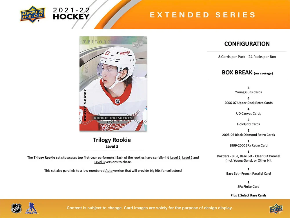 2021-22 Upper Deck Extended Series Hockey Hobby Box - Image 7