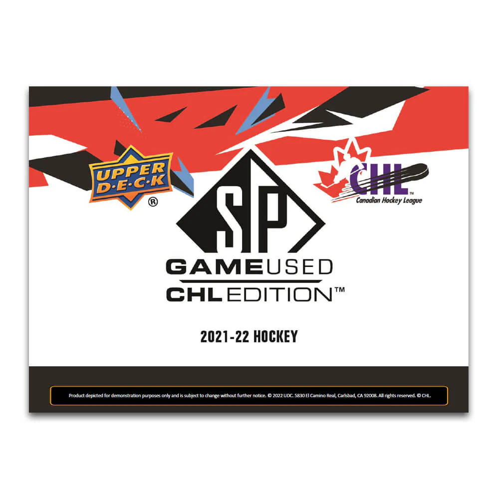 2021-22 Upper Deck SP Game Used CHL hockey Hobby Box - Image 2