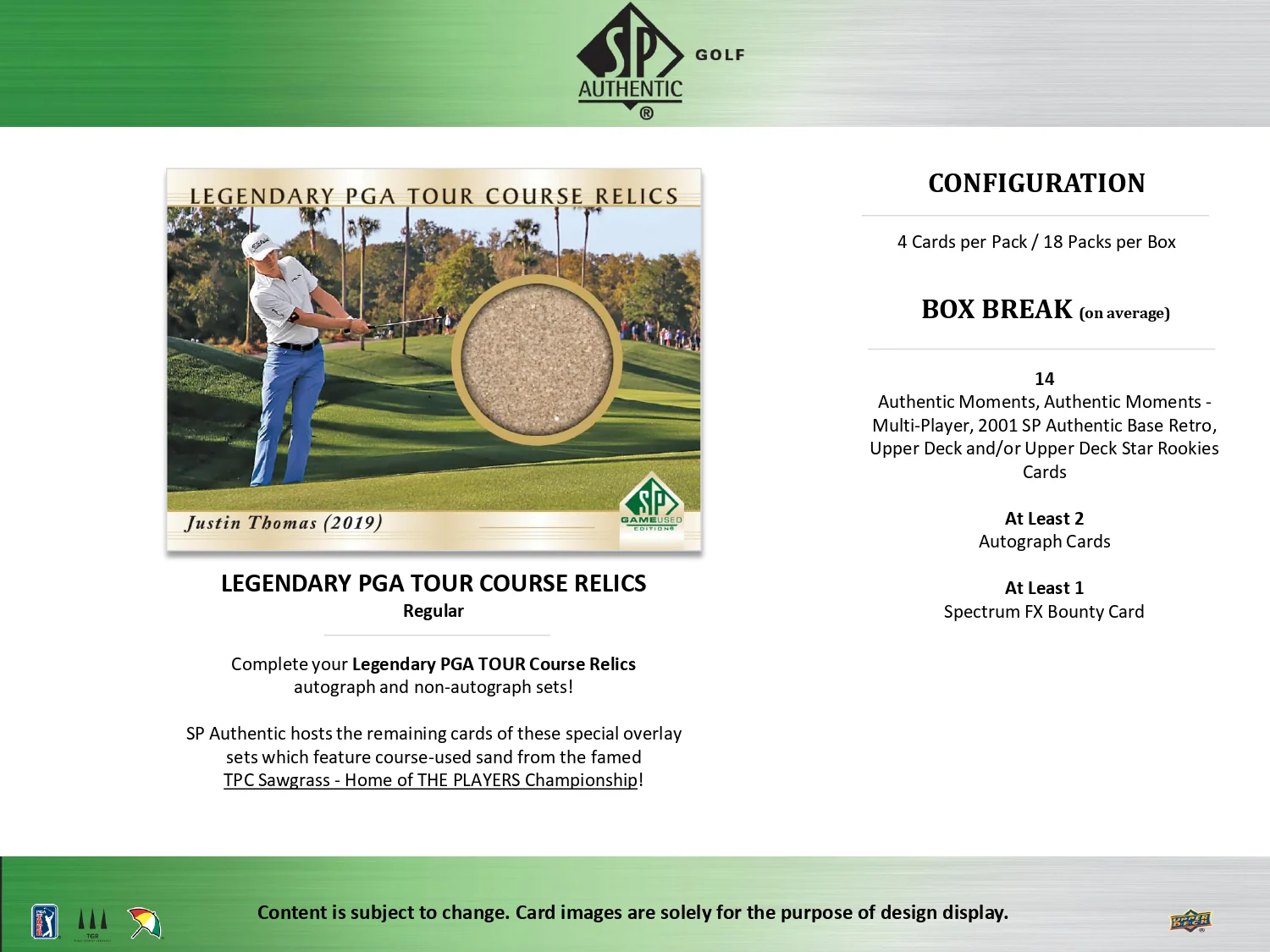 2021 Upper Deck SP Authentic Golf Hobby Box - Image 2