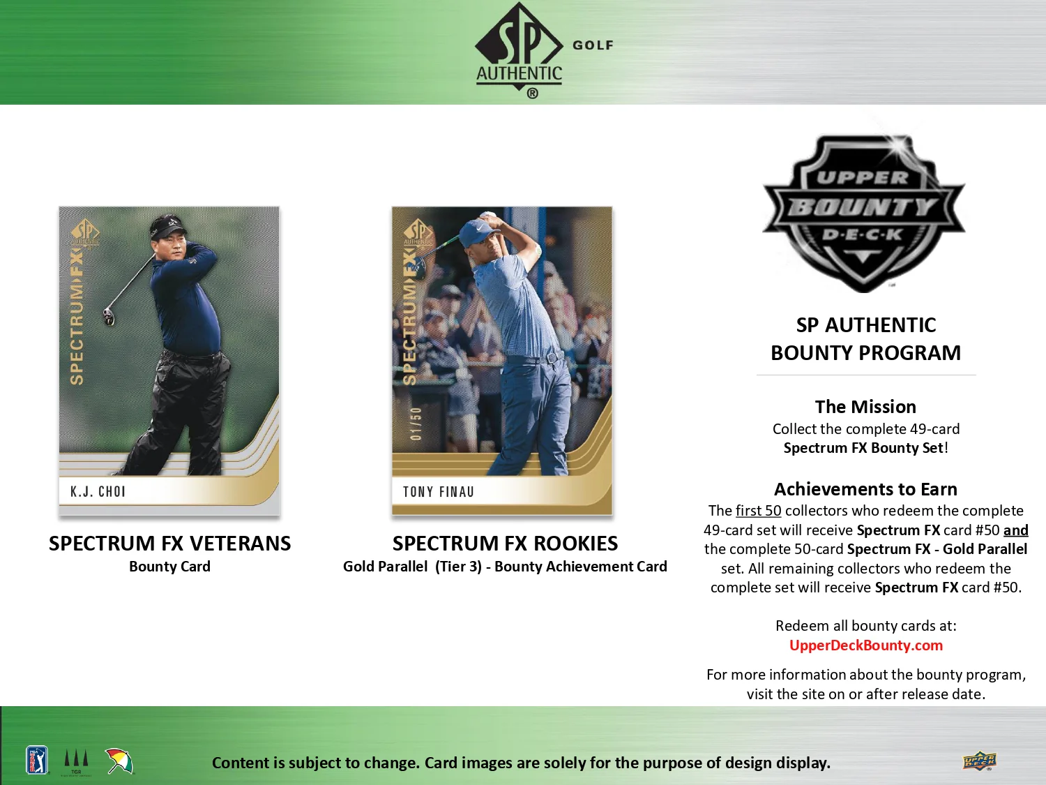 2021 Upper Deck SP Authentic Golf Hobby Box - Image 3