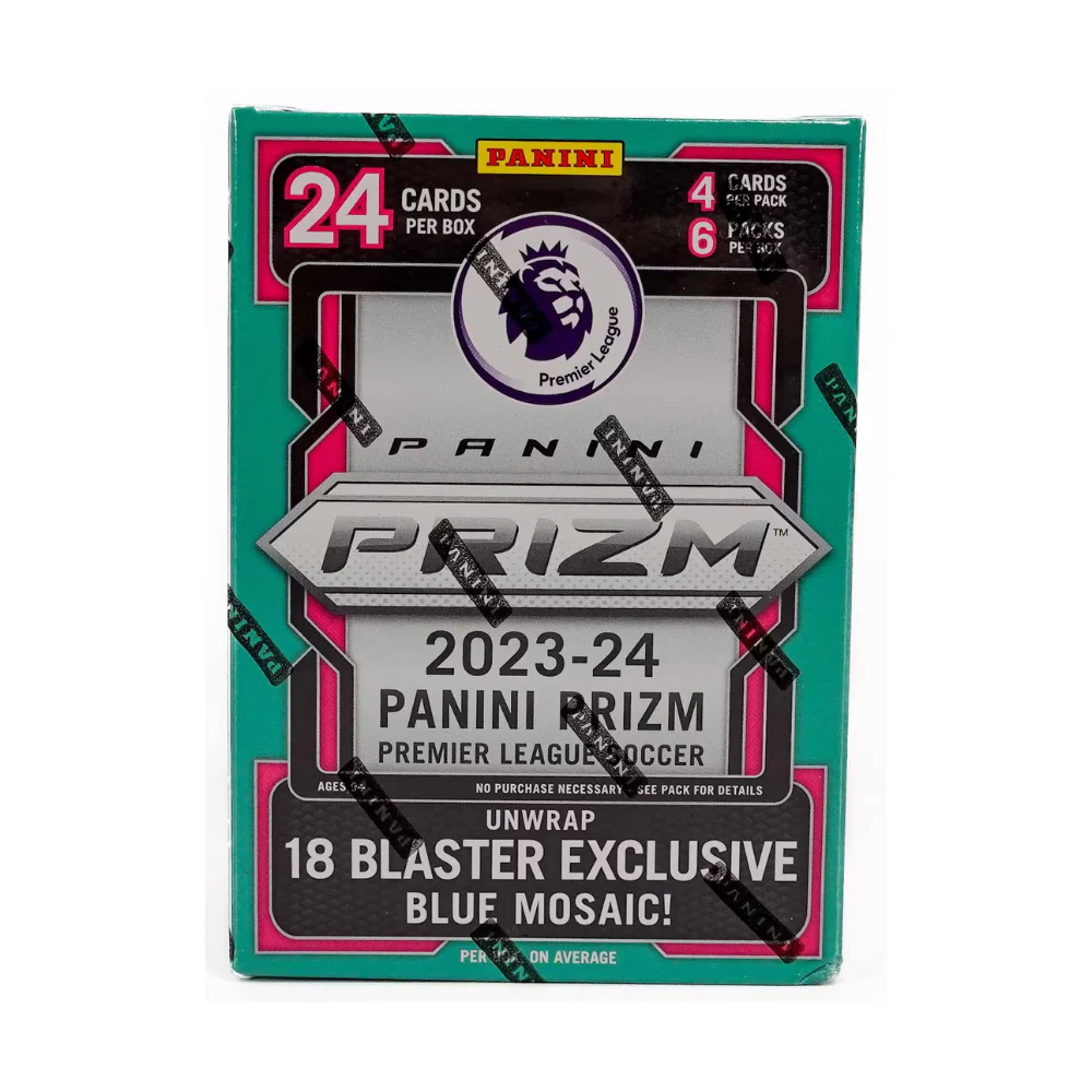 2023-24 Panini Prizm Premier League EPL Soccer 6-Pack Hobby Blaster (Blue Mosaic Prizms!) - Image 2