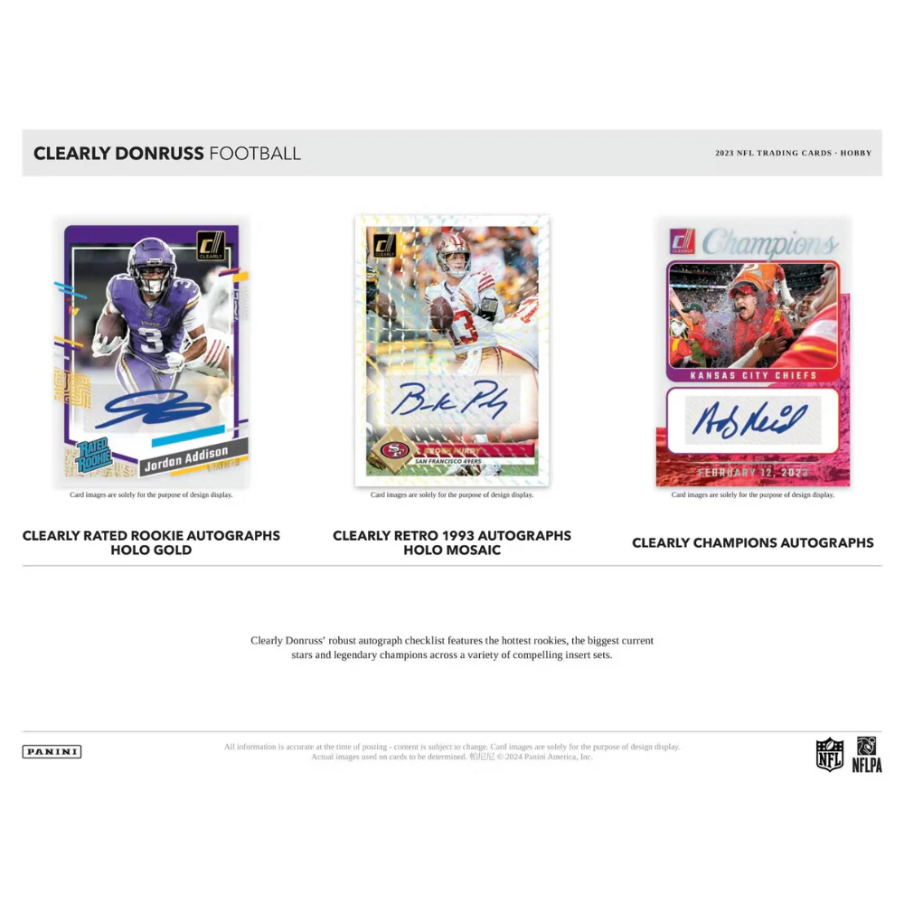 2023 Panini Donruss Clearly Football Hobby Box - Image 3