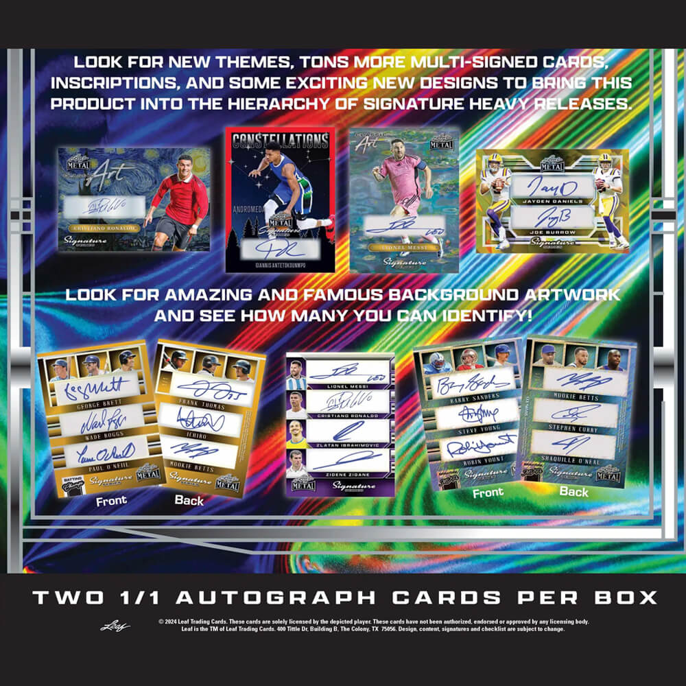2024 Leaf Signature Series Metal Multi-Sport Hobby Box - Image 3