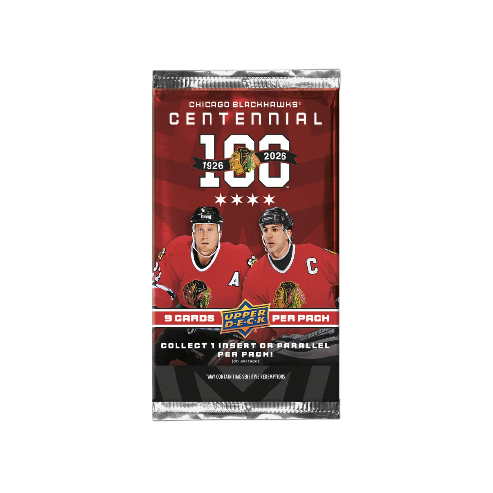2025-26 Upper Deck Chicago Blackhawks Centennial Hobby Box - Image 3