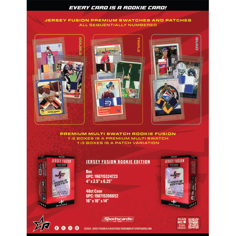 2025 Jersey Fusion 4 Sports Rookie First Edition - Image 3