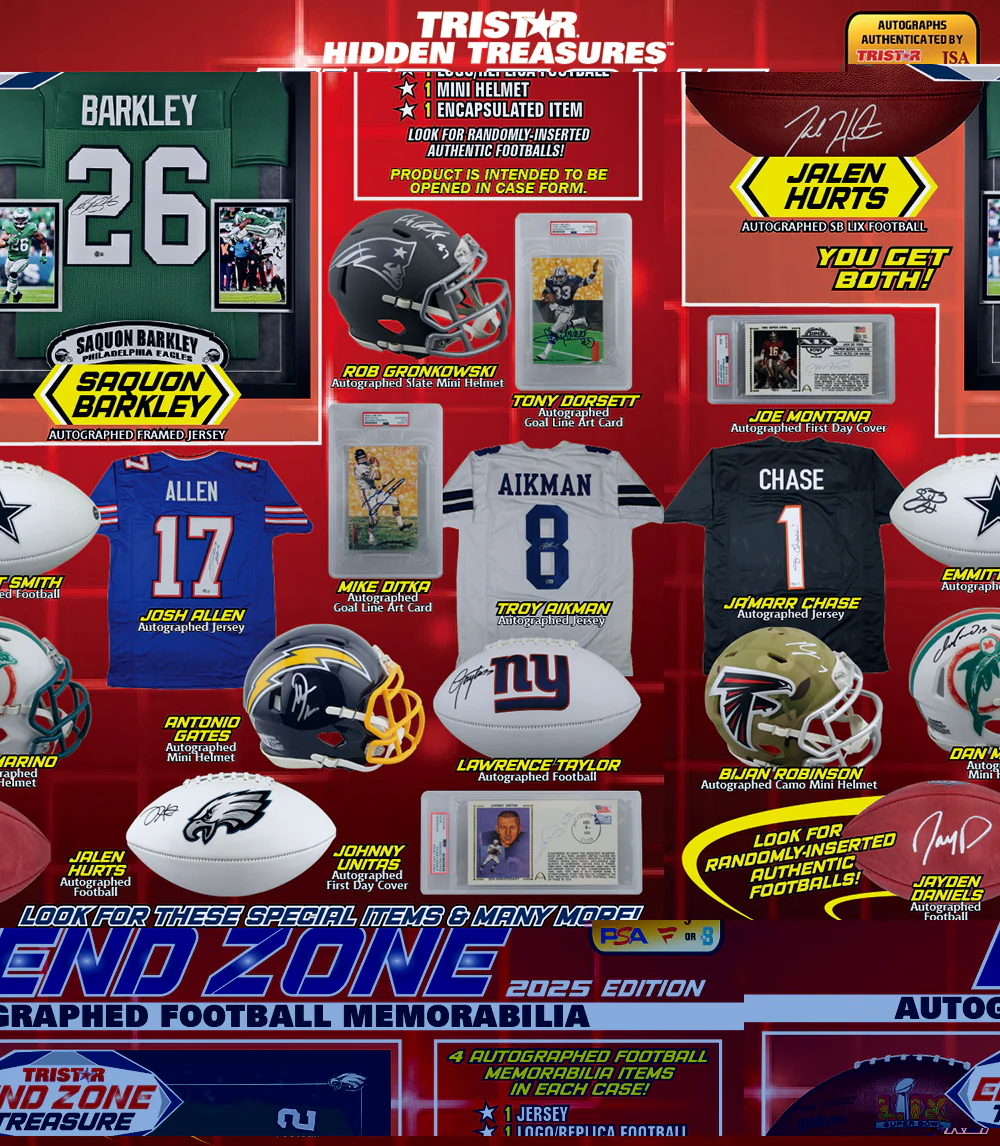 2025 Tristar Hidden Treasures Auto Football End zone Box