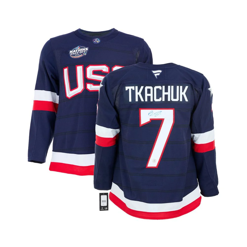 Chandail Officiel Autographié Fanatics Team USA - Brady Tkachuk - Image 3