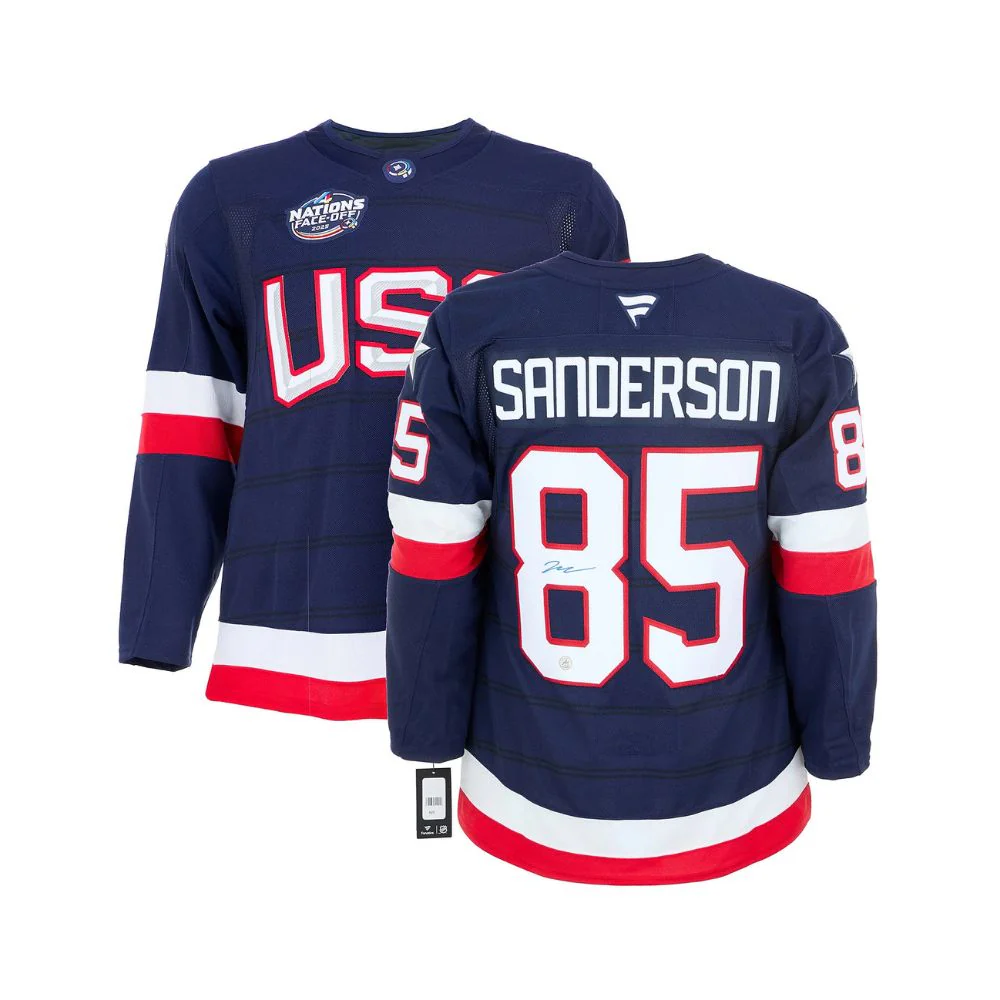 Chandail Officiel Autographié Fanatics Team USA - Jake Sanderson - Image 3