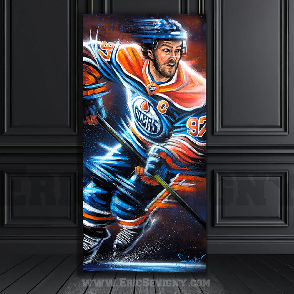 Connor McDavid 'Flash’ Toile Originale - Image 2
