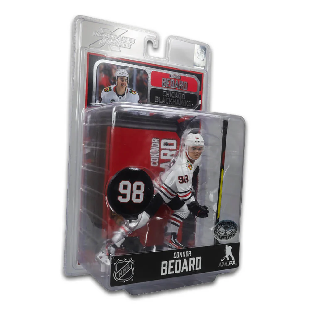 Figurine de 7 po de la LNH - Connor Bedard (Chicago Blackhawks) Platinum Edition - Image 3