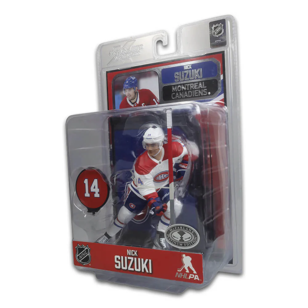 Figurine de 7 po de la LNH - Nick Suzuki (Montréal Canadiens) Platinum Edition - Image 3