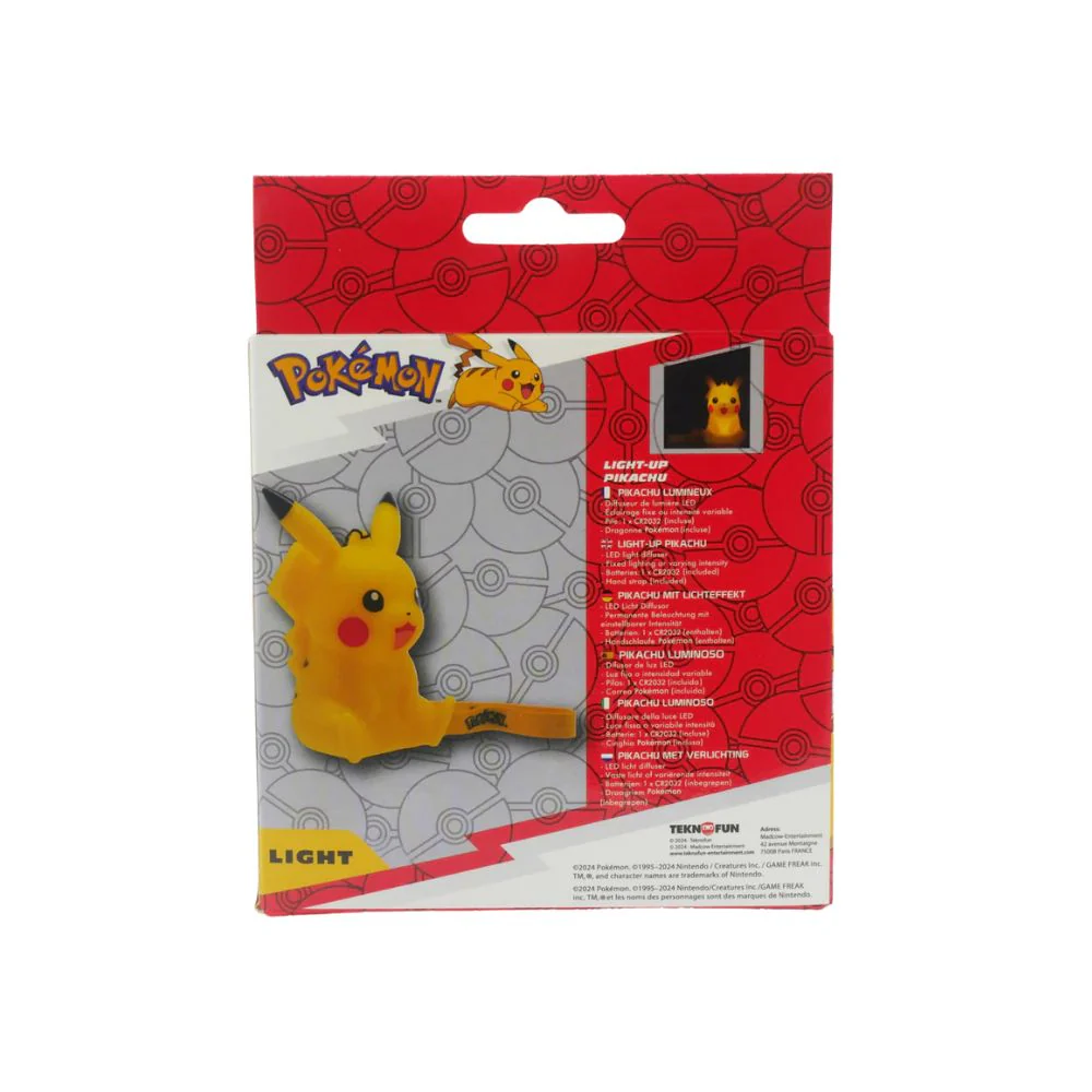 Pokémon Figurine Lumineuse Pikachu Assis Avec Dragonne - Image 3