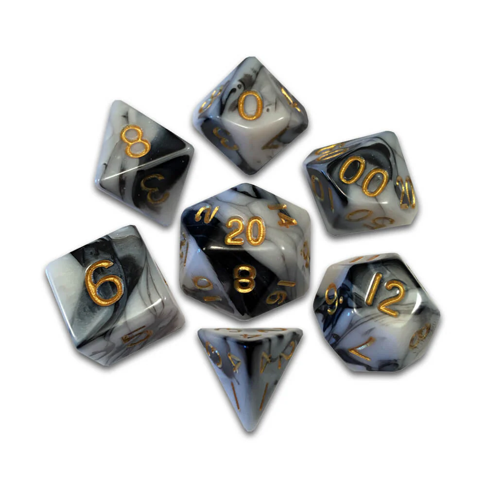 Jeu de 7 dés en acrylique 16mm - Image 4