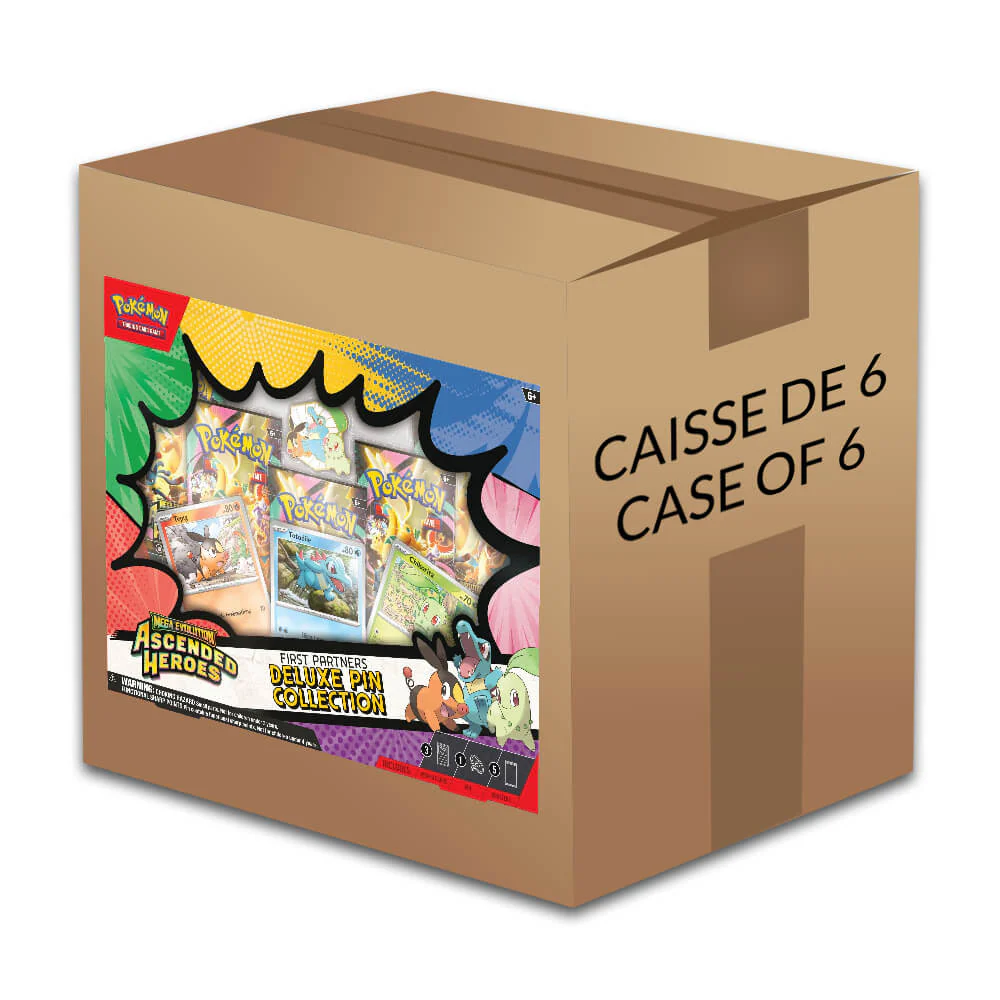 Pokémon - Mega Evolution Ascended Heroes - First Partners Deluxe Pin Collection - Caisse Scellée de 6