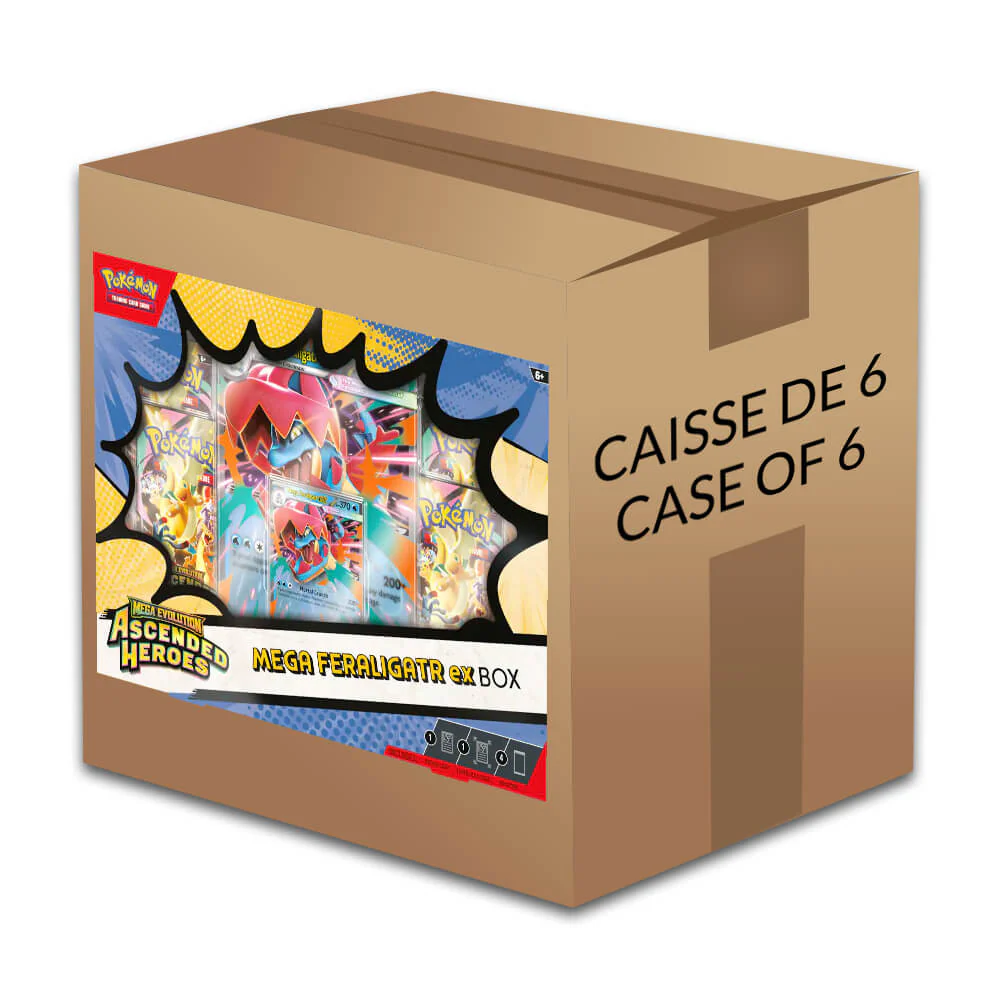 Pokémon - Mega Evolution Ascended Heroes - Mega Ex Box - Caisse Scellée de 6