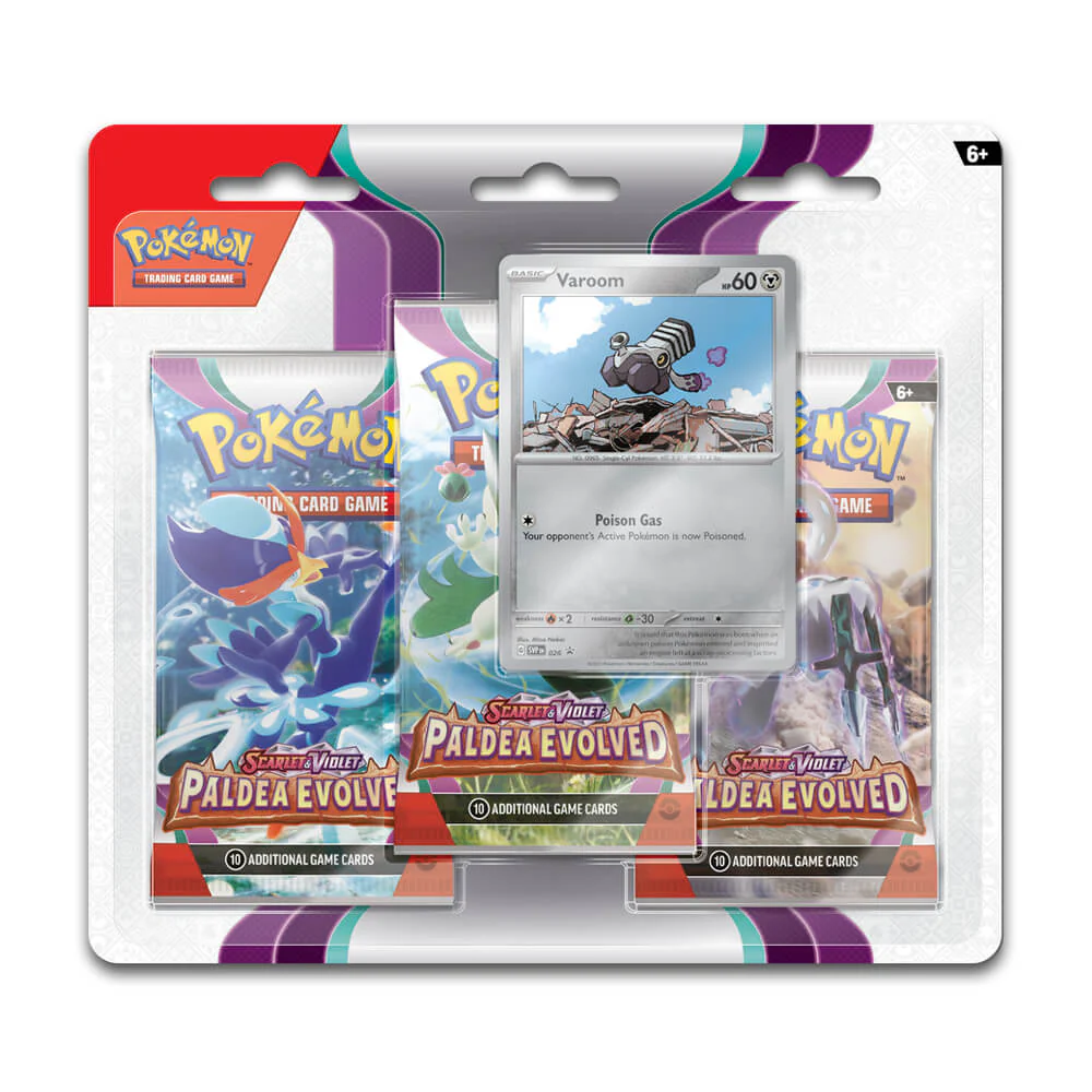Pokémon Scarlet & Violet Paldea Evolved 3 Pack Blister - Image 2