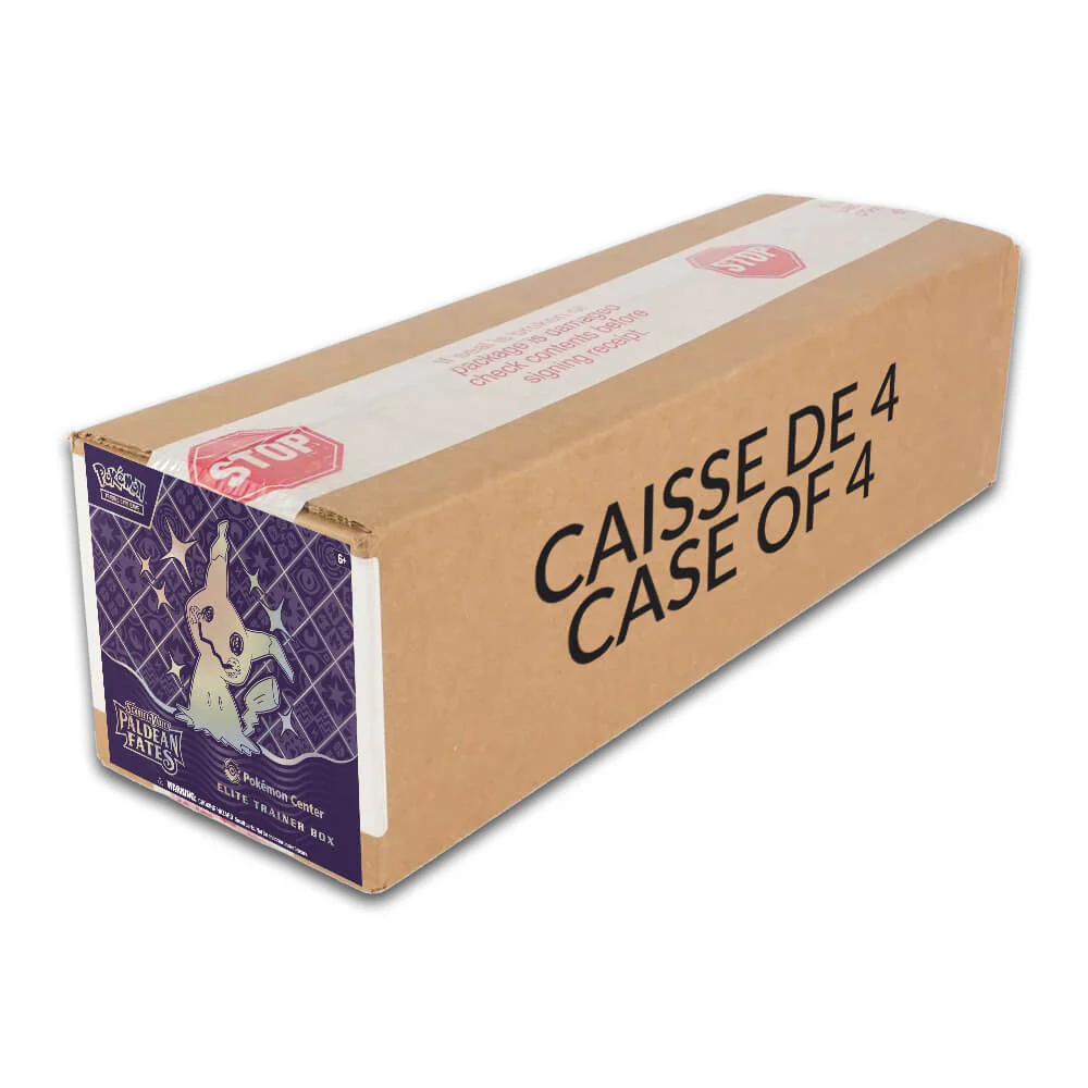 Pokémon Scarlet & Violet Paldean Fates Elite Trainer Box (Pokémon Center) - Caisse Scellée de 4