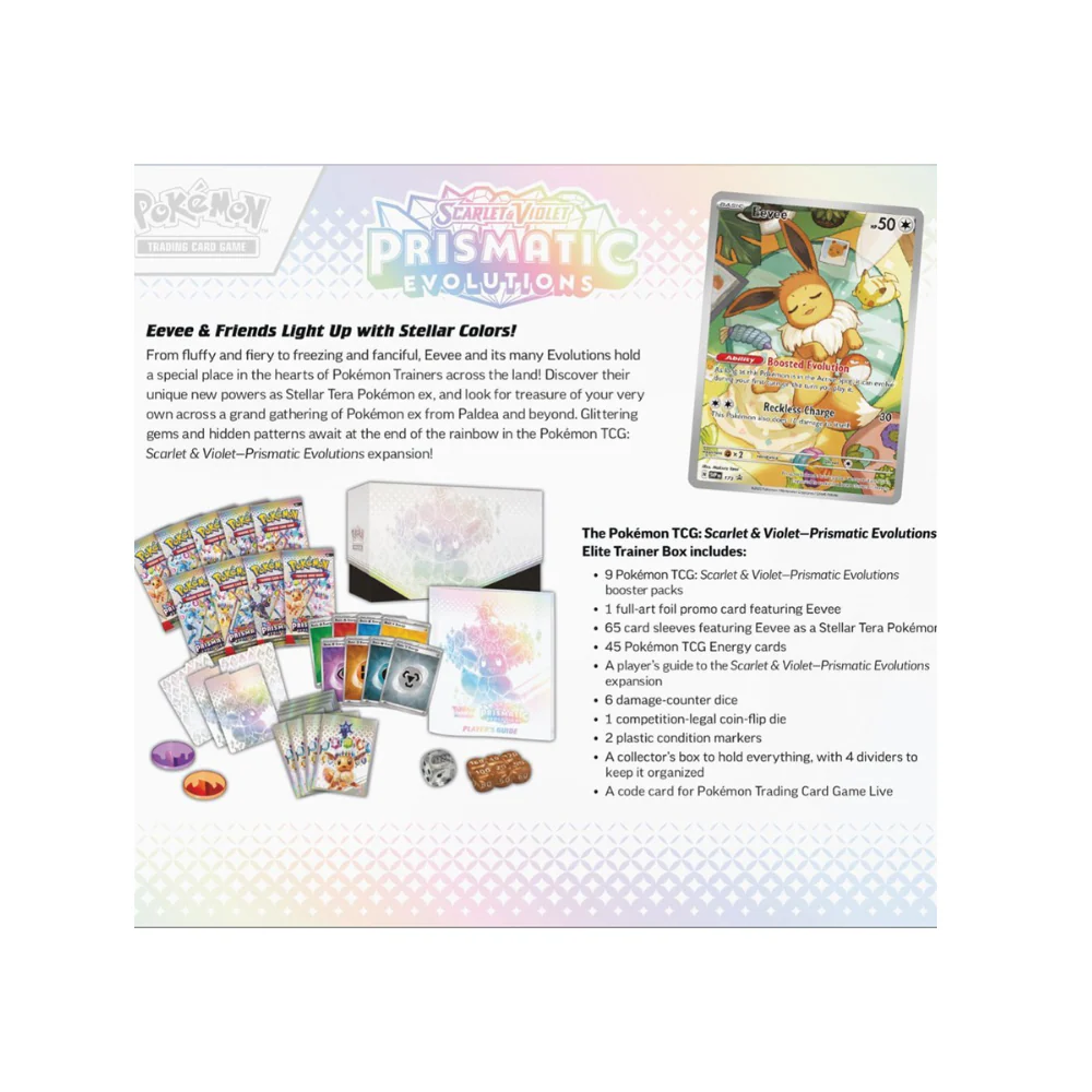 Pokémon Scarlet & Violet Prismatic Evolutions Elite Trainer Box - Image 9