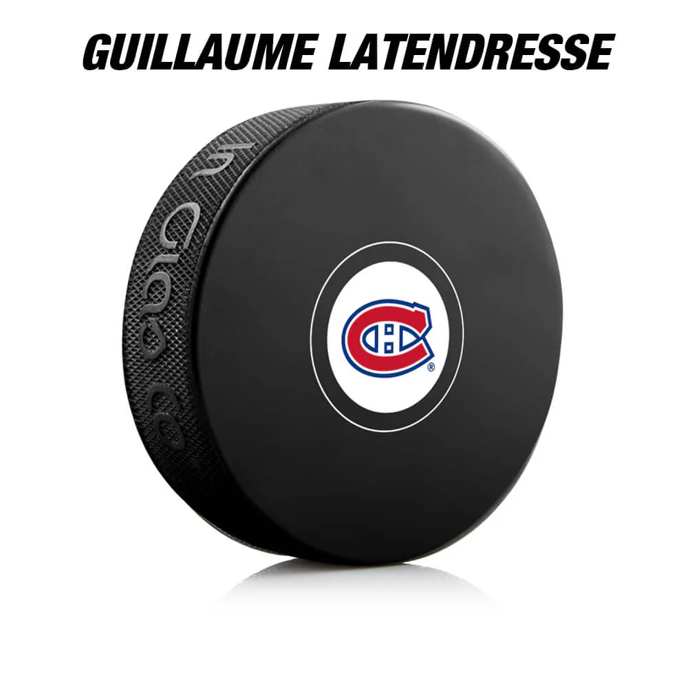Rondelle Officielle Autographié par Guillaume Latendresse - Canadiens
