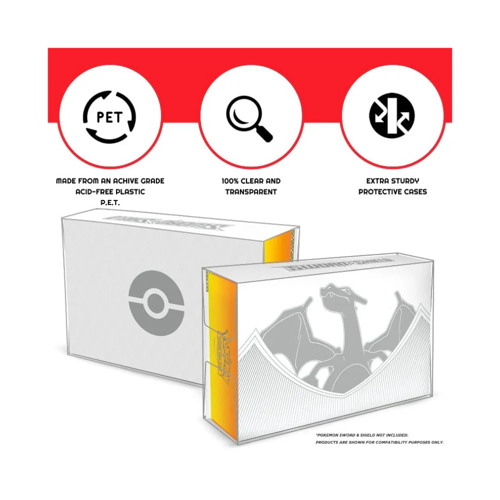 Protecteurs De Plastique Pour Charizard Ex EVORETRO (Paquet De 5) - Image 2
