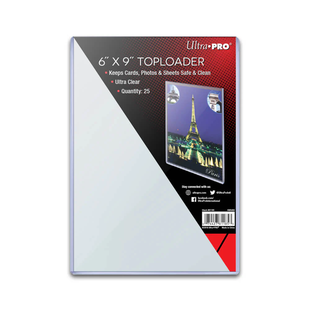 Ultra Pro Toploader 6" X 9" (paquet de 25)